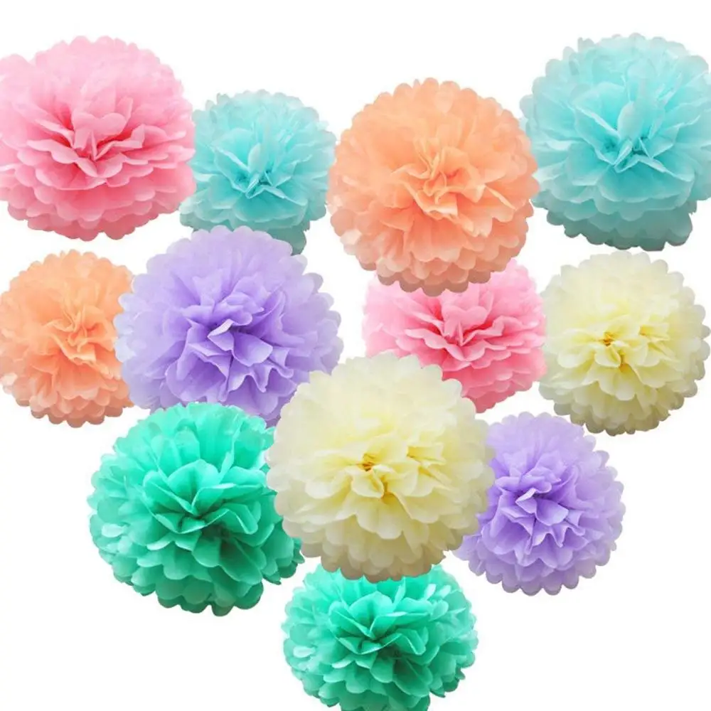 12Pcs/Set Assorted Rainbow Colors Tissue Paper Pom Poms Flower Balls for Birthday Wedding Party Baby Shower Decorations
12Pcs/Set Assorted Rainbow Colors Tissue Paper Pom Poms Flower Balls for Birthday Wedding Party Baby Shower Decorations