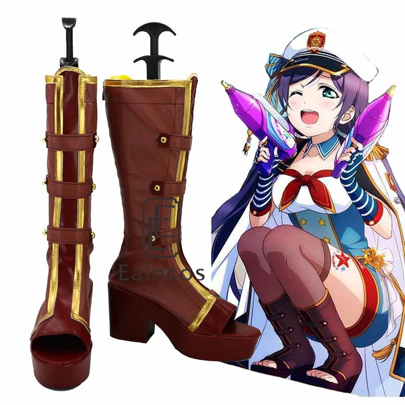 Аниме LoveLive! Nozomi Tojo темно синий цвет косплей Хэллоуин Вечеринка обувь на заказ|custom