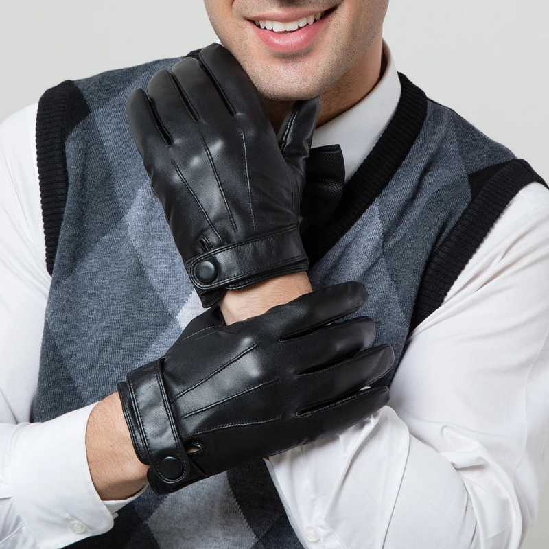 Gours Winter Genuine Leather Gloves Men New Brand Goatskin Black Fashion Driving Touch Screen Gloves Goatskin Mittens GSM036
Gours Winter Genuine Leather Gloves Men New Brand Goatskin Black Fashion Driving Touch Screen Gloves Goatskin Mittens GSM036