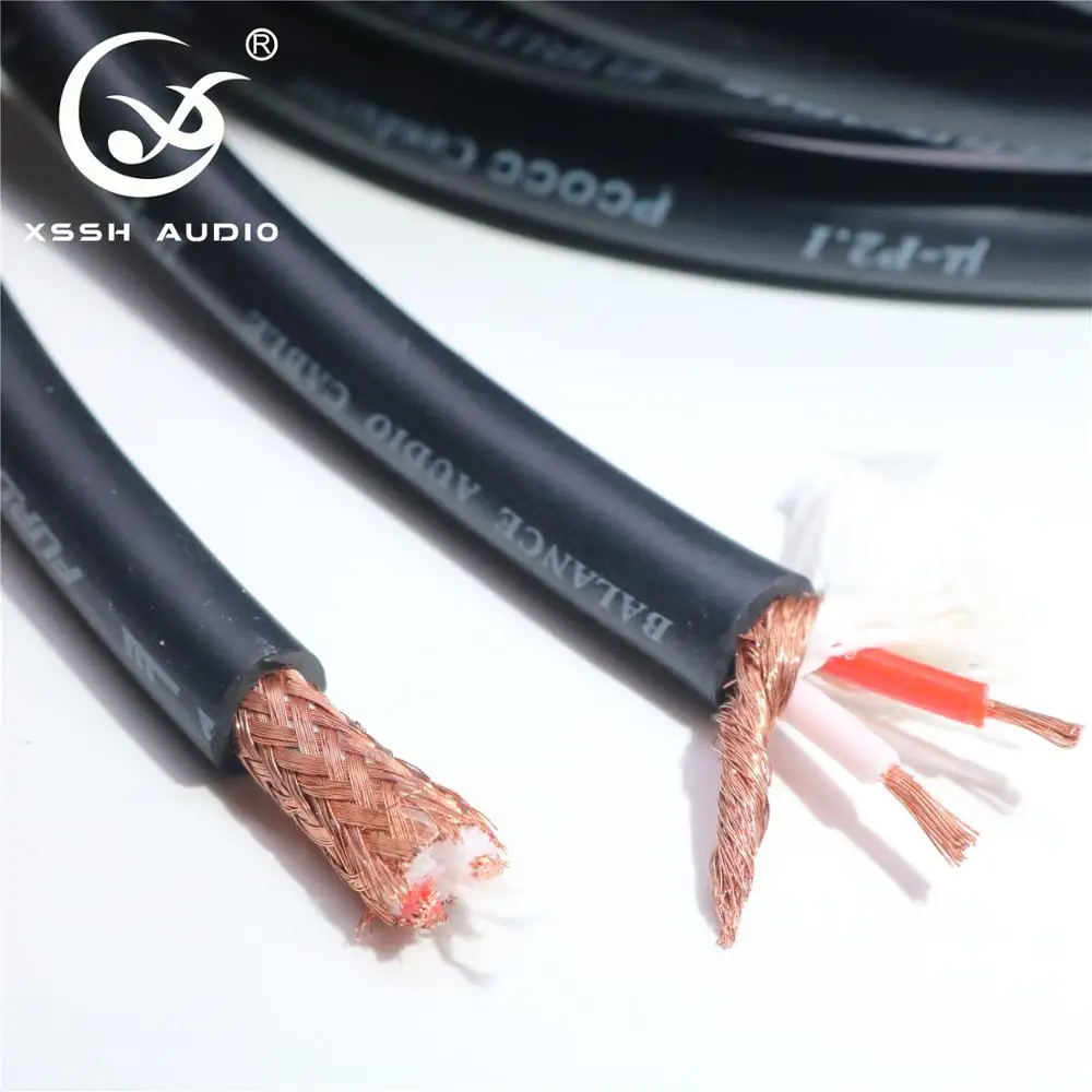 Hi end HIFI XSSH аудио 8 мм из чистой меди OFC μ P2.1 PCOCC проводник баланс кабель провод шнур