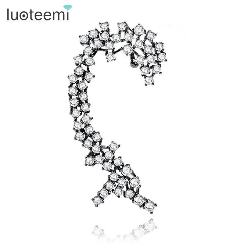 LUOTEEMI New Luxury Black Gun-Color 1Pc Punk Ear Cuffs Stud Earrings for Women Fashion Pendientes Mujer Lucky Brinco Jewelry
LUOTEEMI New Luxury Black Gun-Color 1Pc Punk Ear Cuffs Stud Earrings for Women Fashion Pendientes Mujer Lucky Brinco Jewelry