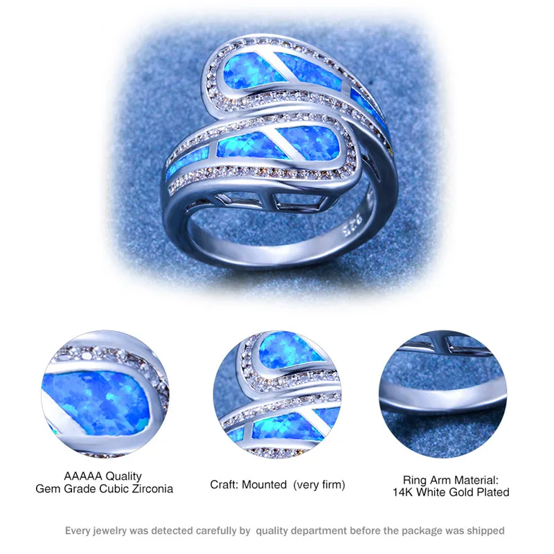 Luxury Female White Blue Fire Opal Ring Unique Silver Color Wedding Band Ring Promise Engagement Rings For Women
Luxury Female White Blue Fire Opal Ring Unique Silver Color Wedding Band Ring Promise Engagement Rings For Women