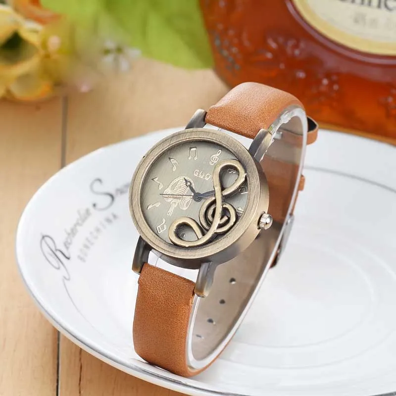 Fashion Women Watches Elegant Musical Note Carving Decorate Leather Strap Wristwatch Ladies Casual Quartz Watch For Gift LXH
Fashion Women Watches Elegant Musical Note Carving Decorate Leather Strap Wristwatch Ladies Casual Quartz Watch For Gift LXH