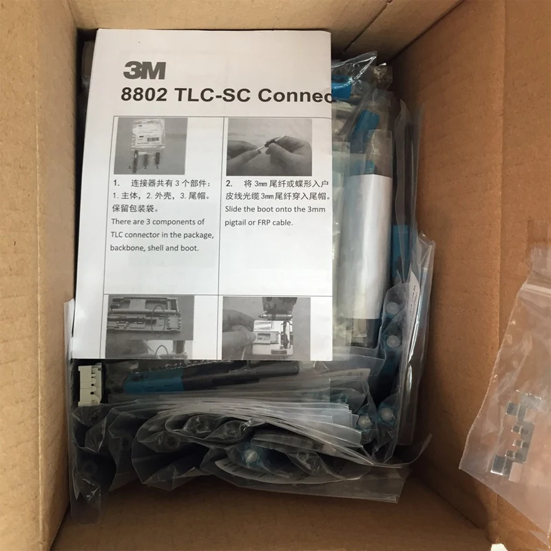 100 pieces/box 3M 8802-TLC/3 SC UPC Fiber Fast Connector SC UPC Single Fiber optic quick connector SC Connector Use FTTH
100 pieces/box 3M 8802-TLC/3 SC UPC Fiber Fast Connector SC UPC Single Fiber optic quick connector SC Connector Use FTTH