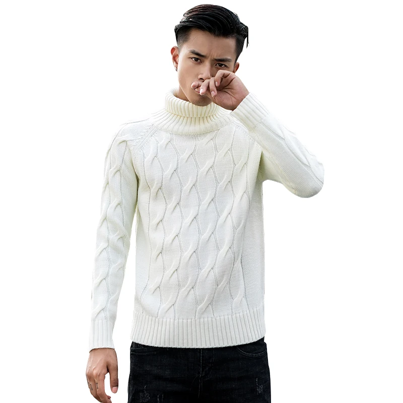 Winter Thick Warm Men's Turtleneck Sweater Slim Pullover Knitted Coat Male Turn-down Long Sleeve Sweater Jackets England style
Winter Thick Warm Men's Turtleneck Sweater Slim Pullover Knitted Coat Male Turn-down Long Sleeve Sweater Jackets England style