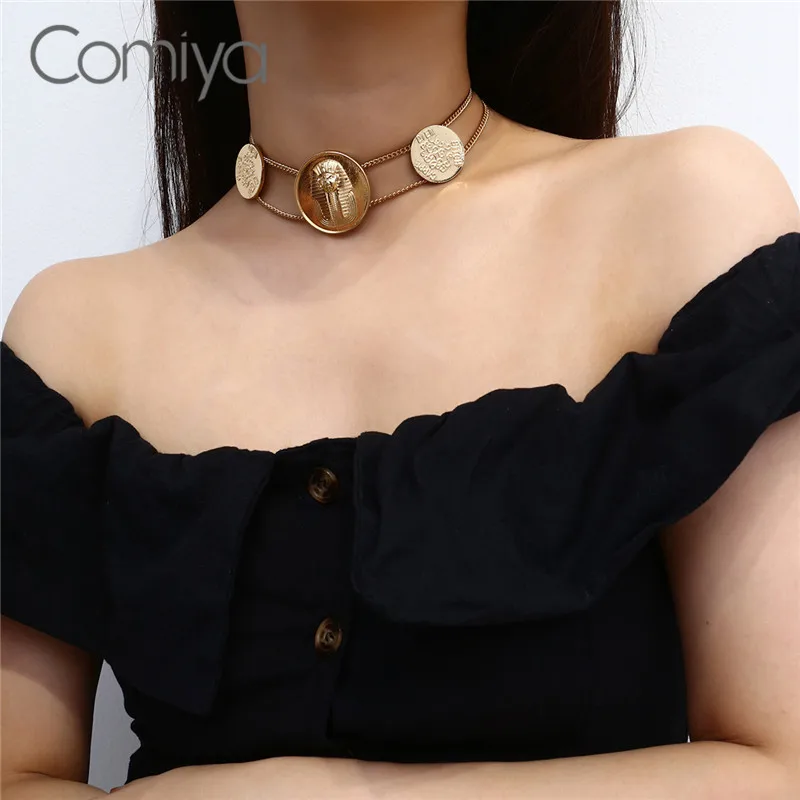 Comiya модные ожерелья-чокеры ожерелья для женщин винтажные аксессуары цинковый