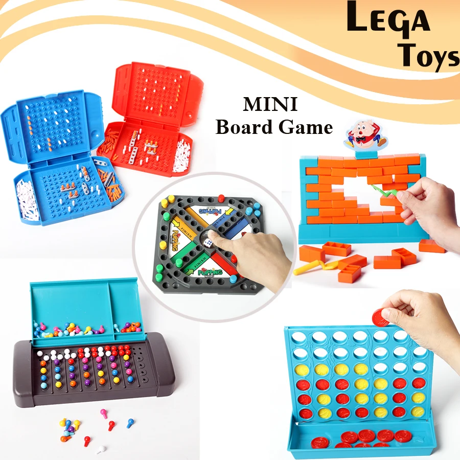 5 Styles MINI Board Game Popping Movers, Humpty Dumpty Wall Brick,Code Breaking,Line Up 4 in a Row,Sea Battle Educational Toys
5 Styles MINI Board Game Popping Movers, Humpty Dumpty Wall Brick,Code Breaking,Line Up 4 in a Row,Sea Battle Educational Toys