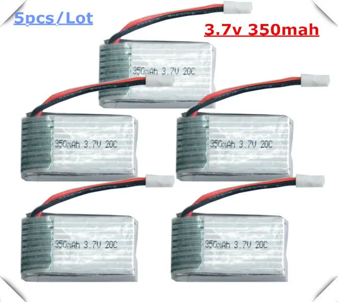 5pc 3.7V 350mah 20C Lipo Battery Rechargeable for JJRC H6C H6D Hubsan H107L X4 Fayee FY801 Holy Stone HS170 F180C RC Spare Parts | Игрушки и