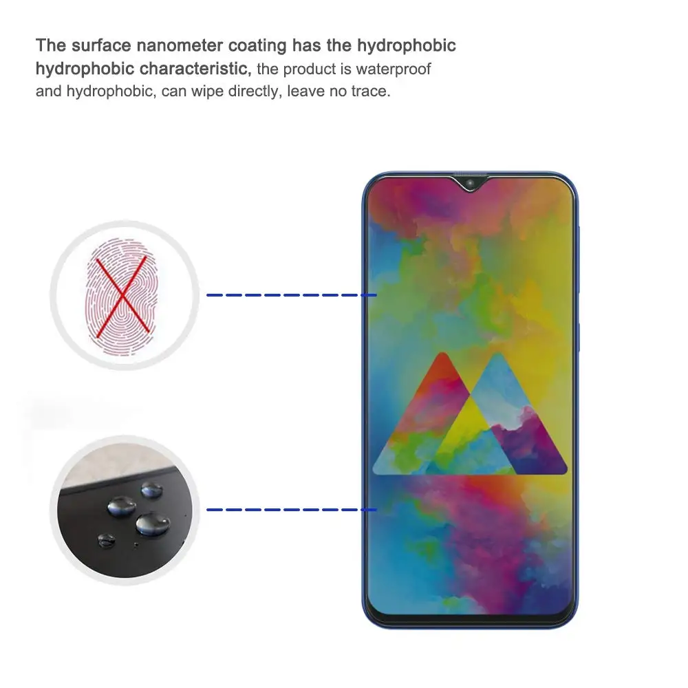 9H закаленное стекло для Samsung Galaxy A10 A30 A40 A50 антишпионское защиты экрана M10 M20 |