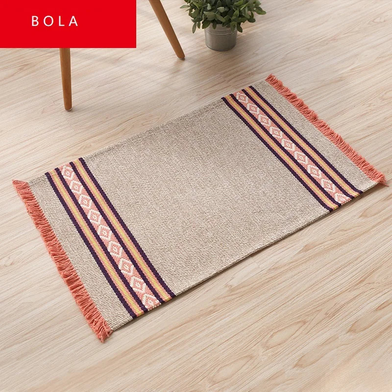 Geometric Pattern Vintage Carpet Cotton Tassels Yarn Dyed Home Decor Retro Mat Sofa Living Room Bedroom Area Rug Throw Rug
Geometric Pattern Vintage Carpet Cotton Tassels Yarn Dyed Home Decor Retro Mat Sofa Living Room Bedroom Area Rug Throw Rug