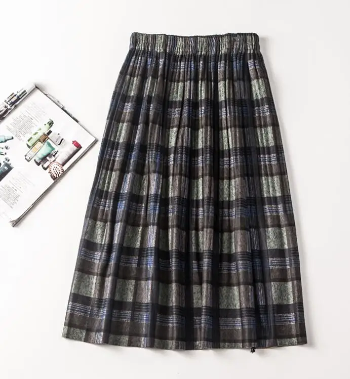 Autumn winter women's plaid woolen skirt female high waist fashion casual checked skirt TB810
Autumn winter women's plaid woolen skirt female high waist fashion casual checked skirt TB810