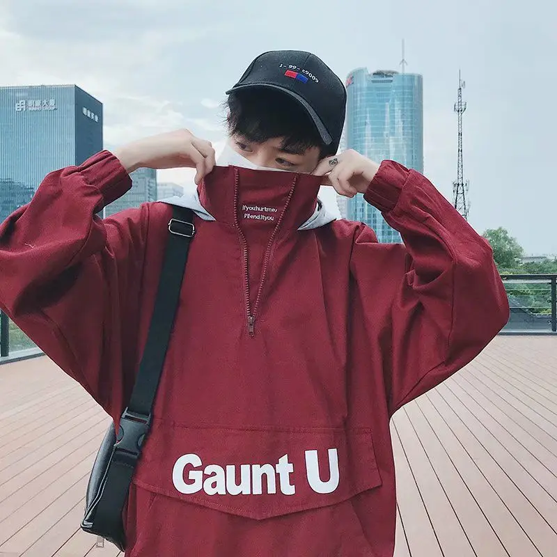 In spring and autumn, the new print cap and hoodie men's loose Korean version of the students' handsome clothes on the trend of
In spring and autumn, the new print cap and hoodie men's loose Korean version of the students' handsome clothes on the trend of