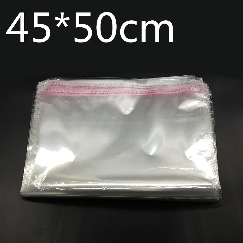 100 Pcs Clear Self Adhesive Seal Plastic Bags Transparent Opp Packing Bags 45x50cm
100 Pcs Clear Self Adhesive Seal Plastic Bags Transparent Opp Packing Bags 45x50cm