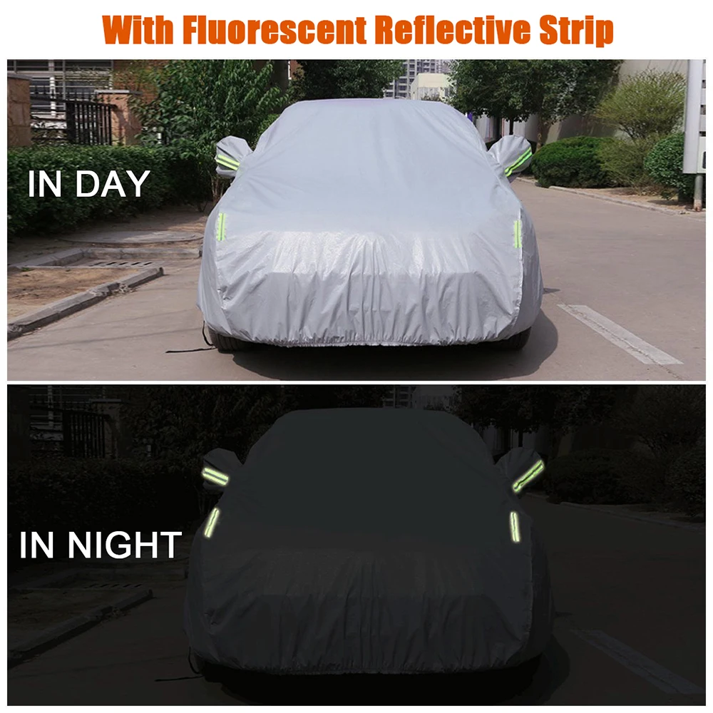 Car Cover Full Sedan Covers with Reflective Strip Sunscreen Protection Dustproof UV Scratch-Resistant Universal Suits
Car Cover Full Sedan Covers with Reflective Strip Sunscreen Protection Dustproof UV Scratch-Resistant Universal Suits