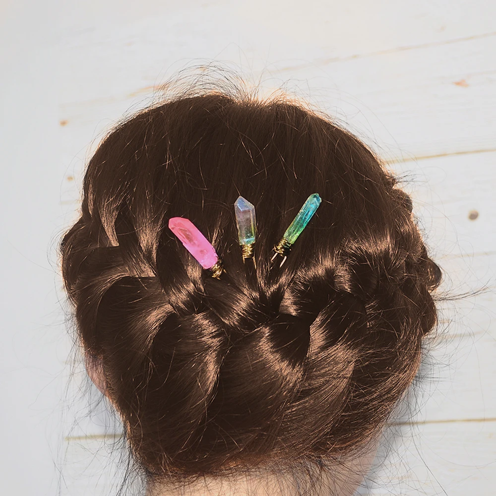 Raw Natural Quartz Crystal Hair Pins Bridal Hair Pin Wedding Hair Accessory, Quartz Bobby Pin Boho Gift for Her
Raw Natural Quartz Crystal Hair Pins Bridal Hair Pin Wedding Hair Accessory, Quartz Bobby Pin Boho Gift for Her