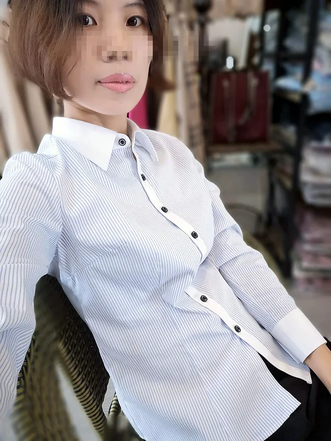 Women Spring Autumn Winter Blouse 2018 New Fashion High Quality Designer All Match Exquisite Slim Blouses OL Striped Cotton Top
Women Spring Autumn Winter Blouse 2018 New Fashion High Quality Designer All Match Exquisite Slim Blouses OL Striped Cotton Top