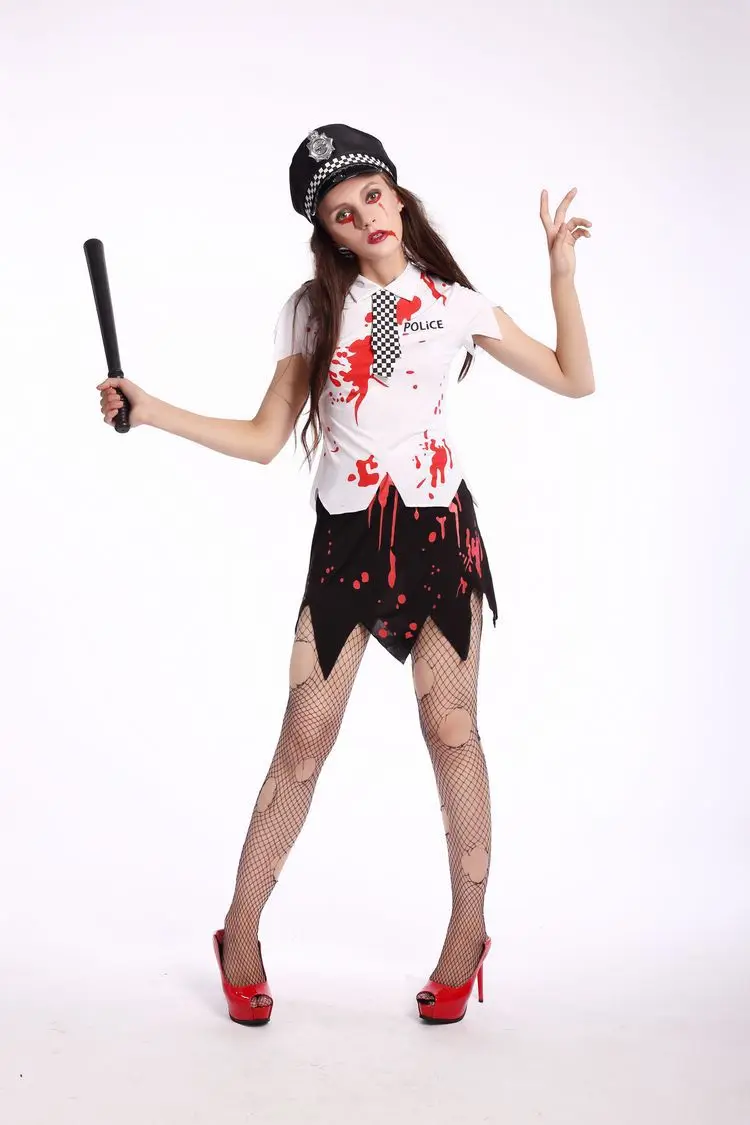 Halloween vampire white zombie policewoman stage costume Cosplay zombie masquerade costume real shot
Halloween vampire white zombie policewoman stage costume Cosplay zombie masquerade costume real shot