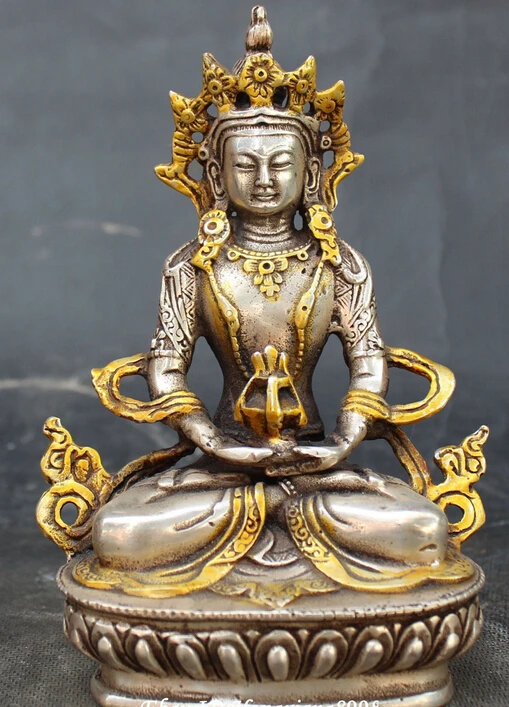 decoration bronze factory outlets Tibet Silve Tibetan Buddhism Silver Gild Seat Amitayus longevity God Goddess Buddha Statue
decoration bronze factory outlets Tibet Silve Tibetan Buddhism Silver Gild Seat Amitayus longevity God Goddess Buddha Statue