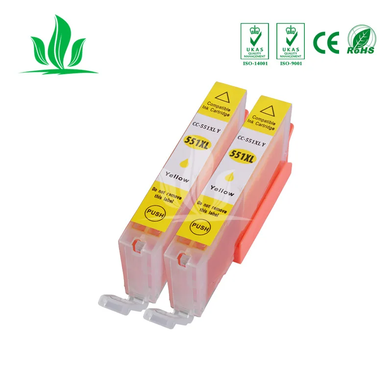 2 шт. 550XL 551XL картридж совместимый PGI550 CLI551 для Canon Pixma MP540 MP620 MP630 MP640 MP980 MP990 MX860 MX870