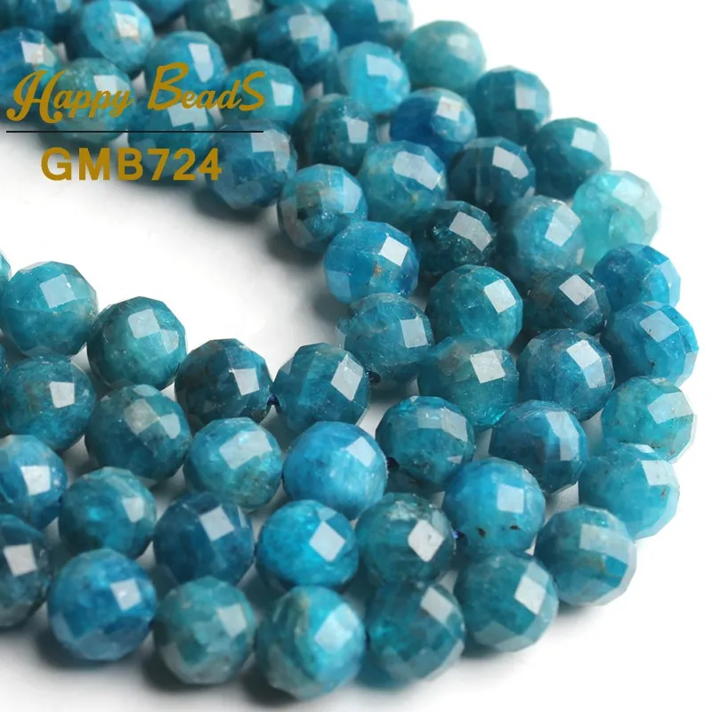 AAA Natural Gem Faceted Blue Apatite Stone Beads Loose Spacer Beads For Jewelry Making DIY Bracelet Necklace 7.5inches 8MM
AAA Natural Gem Faceted Blue Apatite Stone Beads Loose Spacer Beads For Jewelry Making DIY Bracelet Necklace 7.5inches 8MM