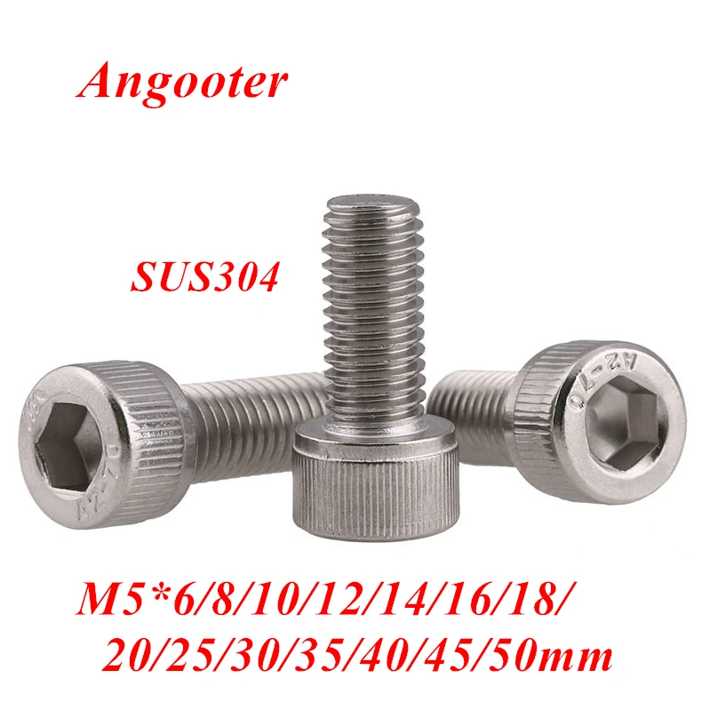 10pcs M5 DIN912 Allen socket head screw 304 stainless steel A2 Hexagon socket head cap screws hex socket screw
10pcs M5 DIN912 Allen socket head screw 304 stainless steel A2 Hexagon socket head cap screws hex socket screw