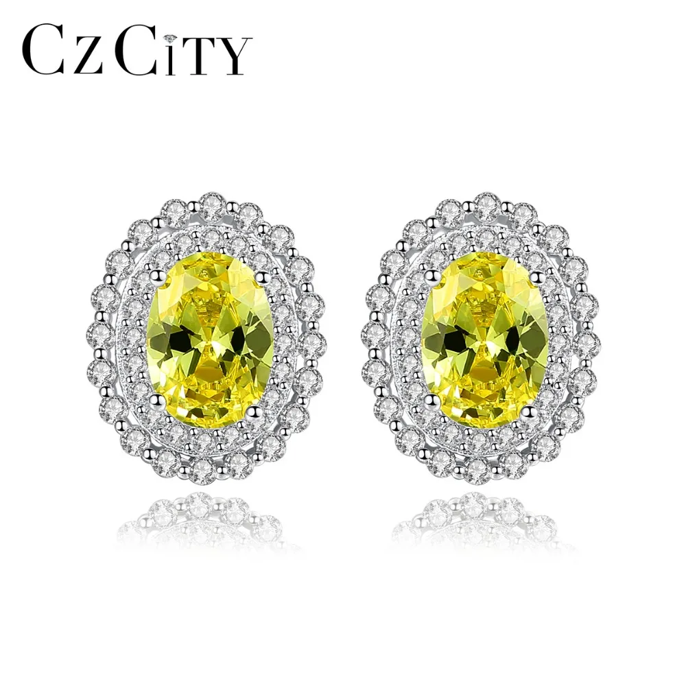 CZCITY Luxury Big Yellow Oval Topaz Birthstone Stud Earrings for Women 100% Flower Brilliant Wedding Earrings Silver 925 Jewelry
CZCITY Luxury Big Yellow Oval Topaz Birthstone Stud Earrings for Women 100% Flower Brilliant Wedding Earrings Silver 925 Jewelry
