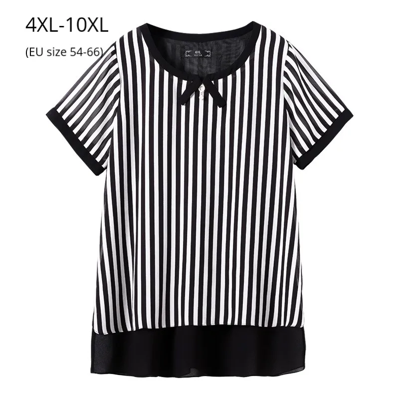 Большие размеры 10XL 9XL 8XL 4XL, Российские размеры 54,58,62,66 Женская летняя футболка Femme элегантная черно-белая полосатая повседневная одежда модны...
Большие размеры 10XL 9XL 8XL 4XL, Российские размеры 54,58,62,66 Женская летняя футболка Femme элегантная черно-белая полосатая повседневная одежда модны...