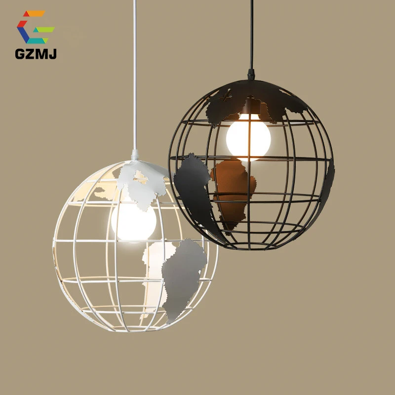 GZMJ Vintage Metal Ball Pendant Light Black/White Industrial Decor E27 Bedroom Hanging Lamp Loft Decor Retro Iron Hanglamp Light
GZMJ Vintage Metal Ball Pendant Light Black/White Industrial Decor E27 Bedroom Hanging Lamp Loft Decor Retro Iron Hanglamp Light