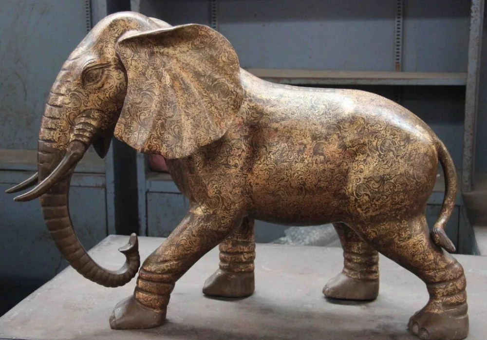 Китайский дворец китайская медная Бронзовая статуя счастливого слона|statue|statue