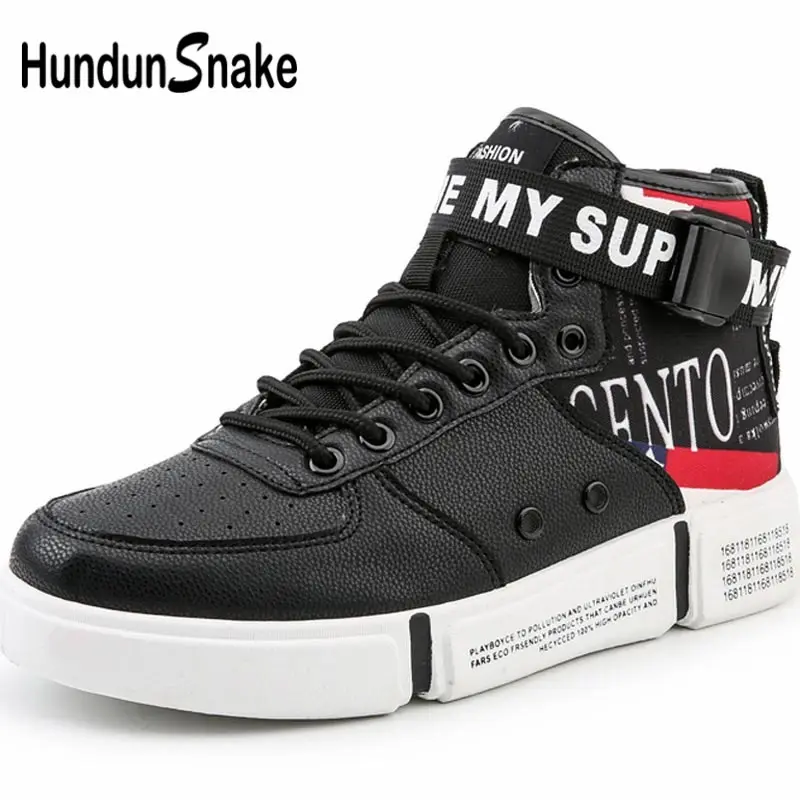 Hundunsnake High Top Men's Shoes Sport Women Running Shoes Men Sneakers Hip Hop Shoe Sports Pu Leather Basket Homme Sepatu A-188
Hundunsnake High Top Men's Shoes Sport Women Running Shoes Men Sneakers Hip Hop Shoe Sports Pu Leather Basket Homme Sepatu A-188