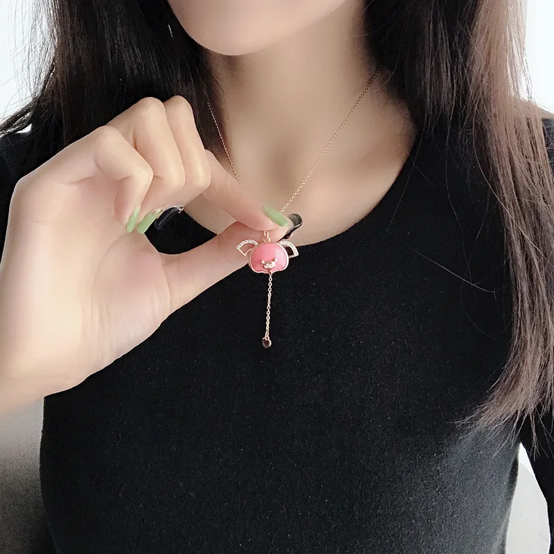 925 Sterling Silver Unique Charm Pig Flying chain necklaces For Women cute animal heart pendant necklaces rose gold color girl
925 Sterling Silver Unique Charm Pig Flying chain necklaces For Women cute animal heart pendant necklaces rose gold color girl