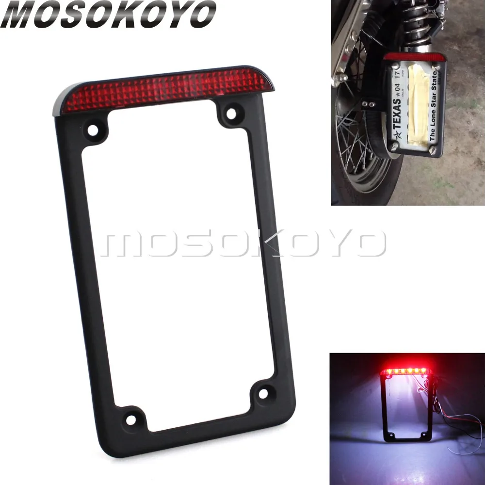 7" x 4" Standard License Plate Frame with LED Licence Plate Light Bracket Holder for Harley Cafe Racer Chopper
7" x 4" Standard License Plate Frame with LED Licence Plate Light Bracket Holder for Harley Cafe Racer Chopper