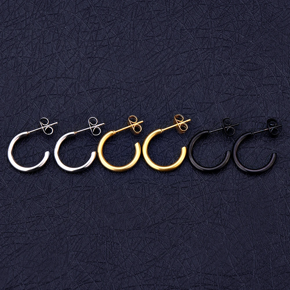 Wholesale low price stainless steel gold black C shape stud earrings woman fashion party jewelry Christmas gift drop ship
Wholesale low price stainless steel gold black C shape stud earrings woman fashion party jewelry Christmas gift drop ship