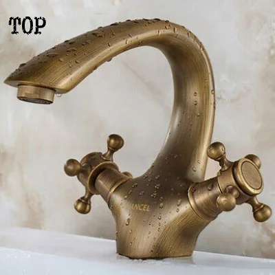 Double handle single hole bathroom antique brass faucet bronze tap sink mixer vintage style faucets bathroom
Double handle single hole bathroom antique brass faucet bronze tap sink mixer vintage style faucets bathroom