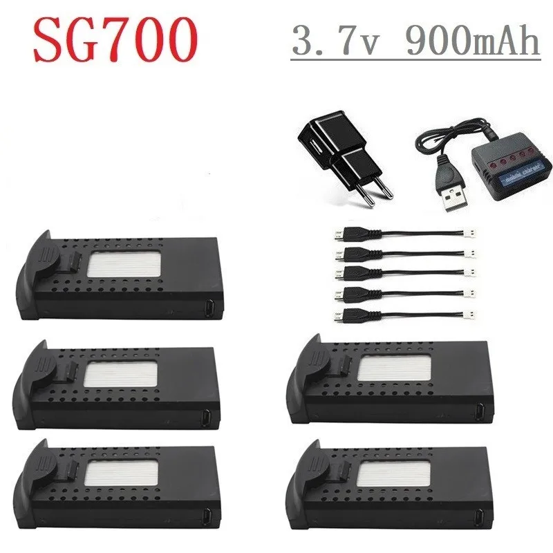 3.7V 900mAh Li-po Battery and (5-in-1) Charger for DM107S SG700 S169 For RC Quadcopter Spare Parts 3.7v Drone Battery
3.7V 900mAh Li-po Battery and (5-in-1) Charger for DM107S SG700 S169 For RC Quadcopter Spare Parts 3.7v Drone Battery