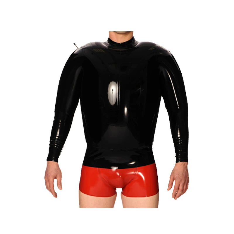0.4mm Latex Men Double Layer Black Long Sleeve Top and Red Boxer Shorts Size XXS-XXL
0.4mm Latex Men Double Layer Black Long Sleeve Top and Red Boxer Shorts Size XXS-XXL