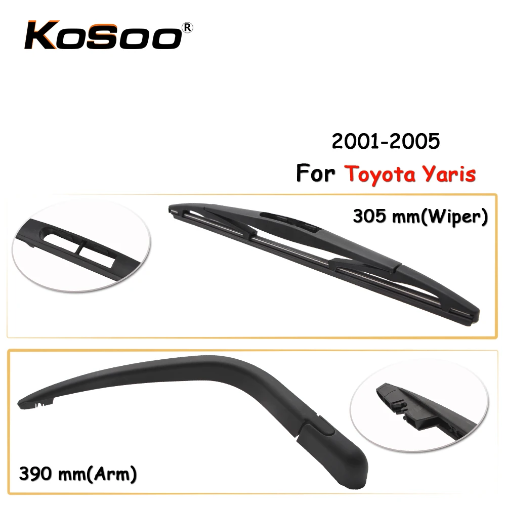 KOSOO Auto Rear Car Wiper Blade For Toyota Yaris,305mm 2001-2005 Rear Window Windshield Wiper Blades Arm,Car Accessories
KOSOO Auto Rear Car Wiper Blade For Toyota Yaris,305mm 2001-2005 Rear Window Windshield Wiper Blades Arm,Car Accessories
