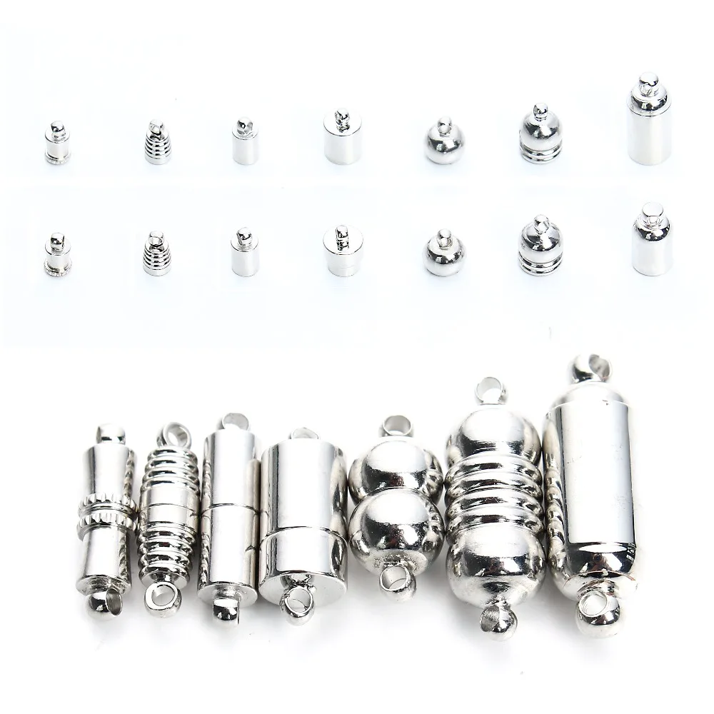 Wholesale 10sets Rhodium Color Copper Strong Magnetic Clasps for Round Leather Cord Necklaces & Bracelets Clasps Jewelry Making
Wholesale 10sets Rhodium Color Copper Strong Magnetic Clasps for Round Leather Cord Necklaces & Bracelets Clasps Jewelry Making