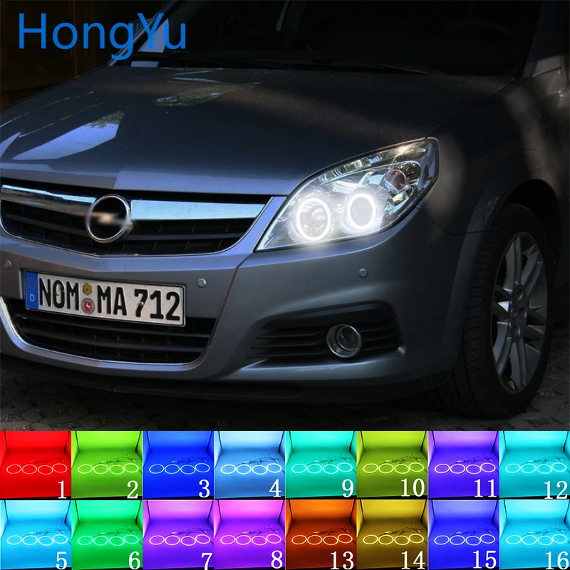 Разноцветный RGB светодиодный ангельские глазки кольцевой глаз Радиочастотный