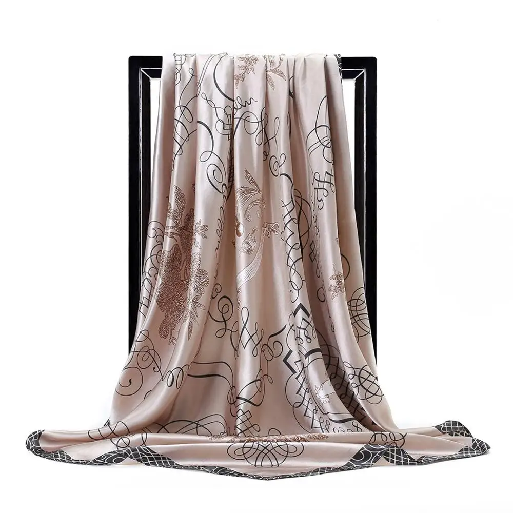 Summer Silk Scarves For Women Fashion Floral Print Satin Hijab Scarf Female 90x90cm Square Kerchief Shawl Head Scarfs For Ladies
Summer Silk Scarves For Women Fashion Floral Print Satin Hijab Scarf Female 90x90cm Square Kerchief Shawl Head Scarfs For Ladies