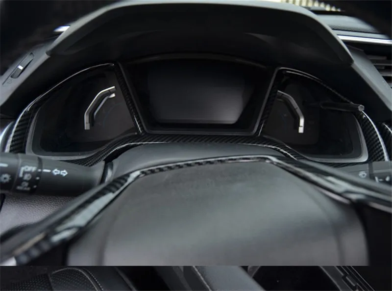 Наклейка для приборной панели автомобиля из углеродного волокна подходит Honda Civic