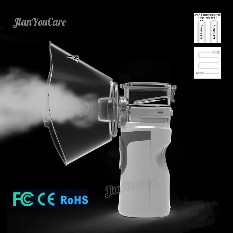 Мини портативный ингалятор Inhale Nebulizer с сеткой бесшумный usb зарядкой для детей и