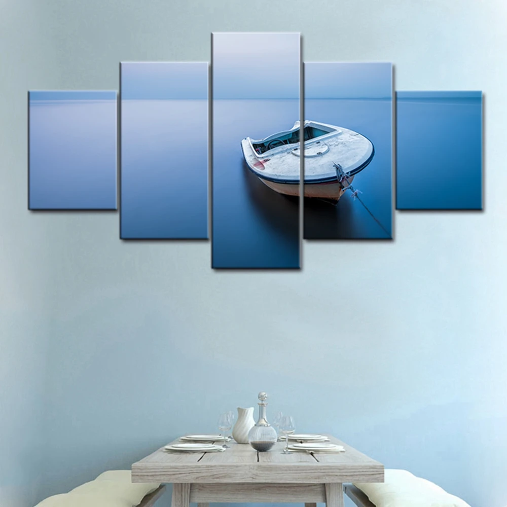 A Small Boat Was Moored In A Calm Lake Seascape And Landscape Canvas Painting Prints Art Poster Picture Home Decoration Wall Art
A Small Boat Was Moored In A Calm Lake Seascape And Landscape Canvas Painting Prints Art Poster Picture Home Decoration Wall Art