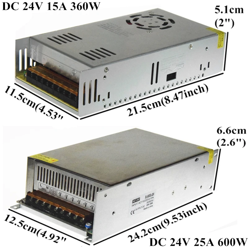 AIFENG Lighting Transformer AC110V 220V To DC24V Led Driver Switch Power Supply Adapter 24W 48W 72W 120W 360W 600W For Led Strip
AIFENG Lighting Transformer AC110V 220V To DC24V Led Driver Switch Power Supply Adapter 24W 48W 72W 120W 360W 600W For Led Strip