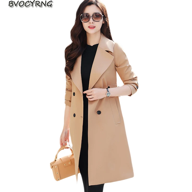 2018 New High Quality Women's Spring Jacket Fashion Slim Women's Windbreaker Plus Size Coat Female Autumn Long Outerwear A0372
2018 New High Quality Women's Spring Jacket Fashion Slim Women's Windbreaker Plus Size Coat Female Autumn Long Outerwear A0372