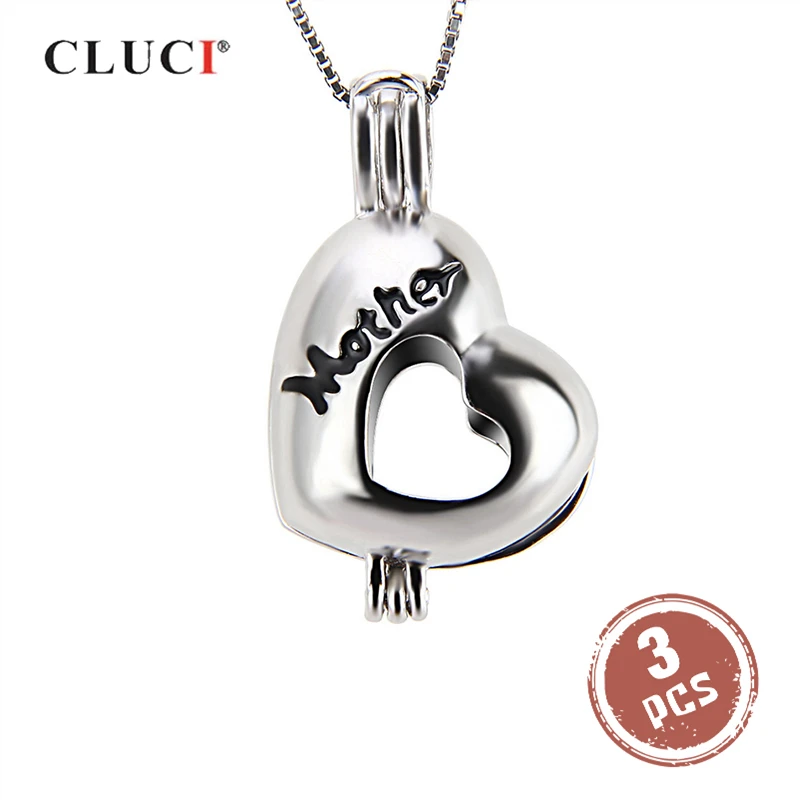 CLUCI, 3 шт., подвеска из стерлингового серебра 925 пробы, подарок для надписи, Mom Love Heart, ювелирное изделие, женская серебряная клетка, кулон с жемч...
CLUCI, 3 шт., подвеска из стерлингового серебра 925 пробы, подарок для надписи, Mom Love Heart, ювелирное изделие, женская серебряная клетка, кулон с жемч...