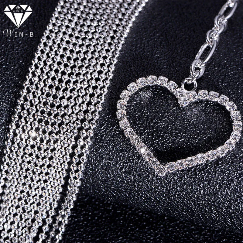 WIN-B Multi-layer Chains Heart Bracelets Bangles Bracelet Pulseira Femininas Link Wristband Girlfriend Wife Gift Women's Jewelry
WIN-B Multi-layer Chains Heart Bracelets Bangles Bracelet Pulseira Femininas Link Wristband Girlfriend Wife Gift Women's Jewelry