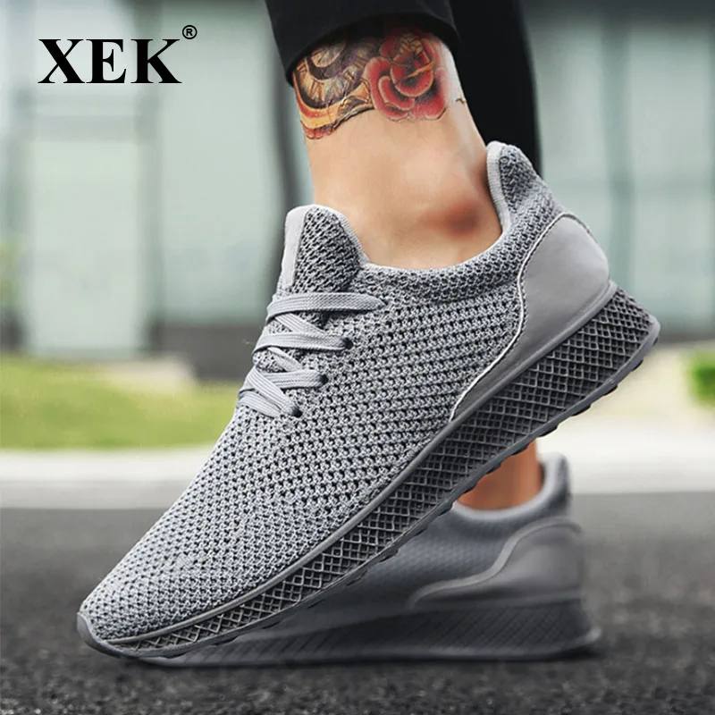 Мужская повседневная обувь на шнуровке XEK Ontworpen Fly Weave ZLL174|Мужские кроссовки и