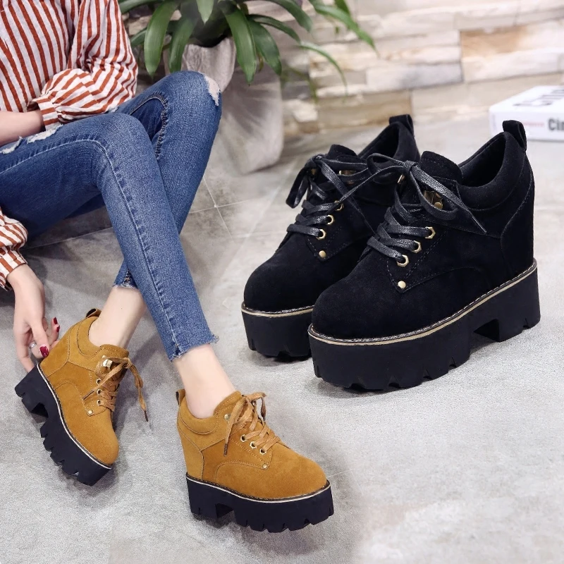 Spring New Women's British Wind Thick-soled Muffin Shoes Coarse-heeled Inside Increased 12cm High-heeled Single Shoes
Spring New Women's British Wind Thick-soled Muffin Shoes Coarse-heeled Inside Increased 12cm High-heeled Single Shoes