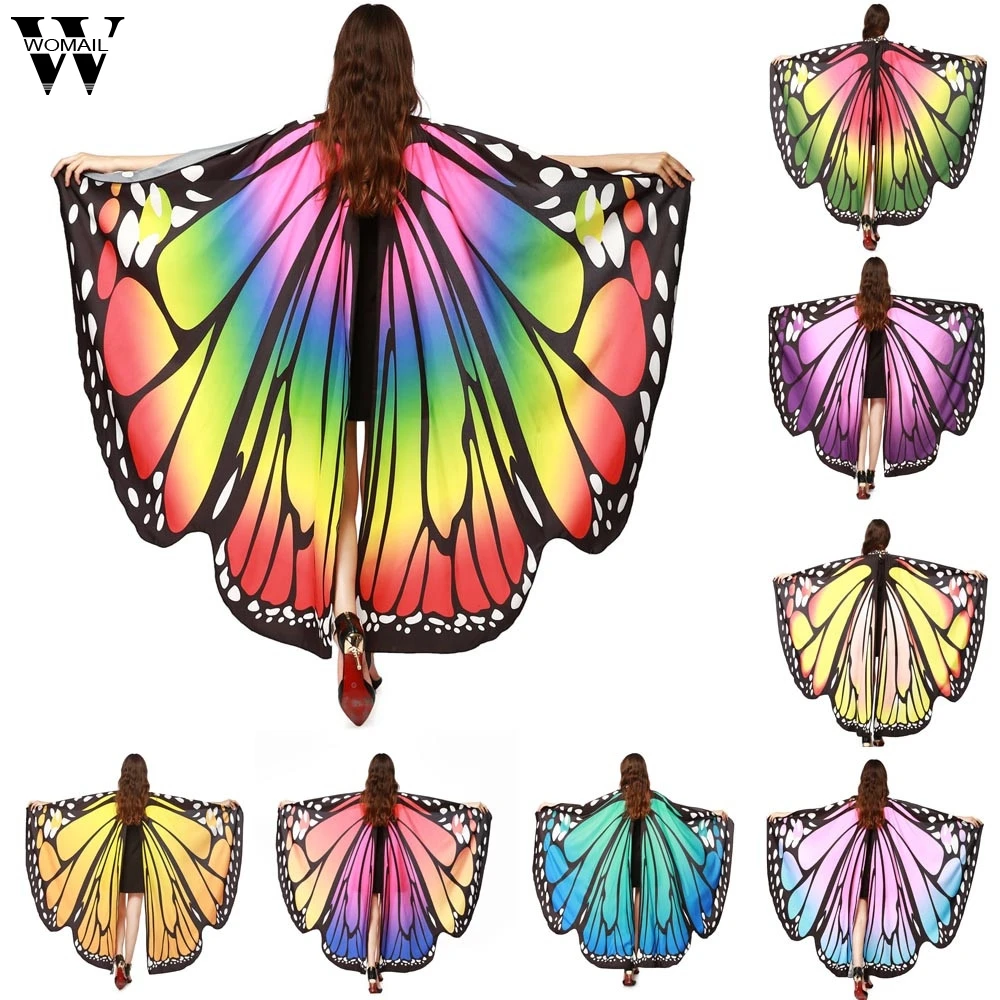 Женский модный платок с крыльями бабочки шарфы Дамское пончо Nymph Pixie аксессуар